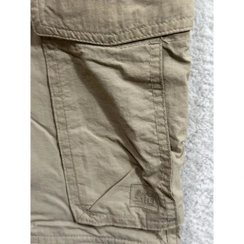 REI Convertible Pants Mens XL 32 Tall Brown Hiking Stretch Cargo‎ Outdoor Zip